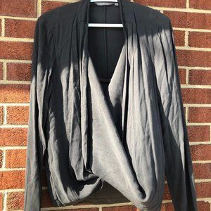 SANDWICH - wrap button top, taupe